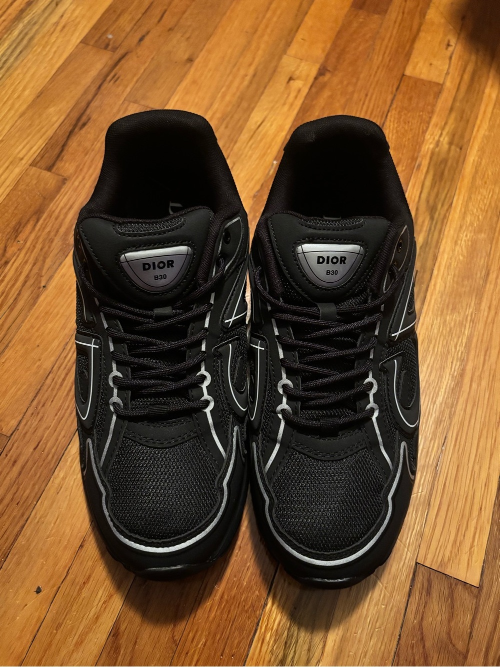Dior Black Men’s Reflective Sneakers